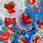 strawberry, watercolor