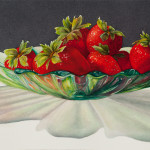 Strawberry Bowl, watercolor