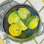pears, watercolor