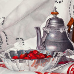tea pot, watercolor