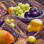 fruit, watercolor